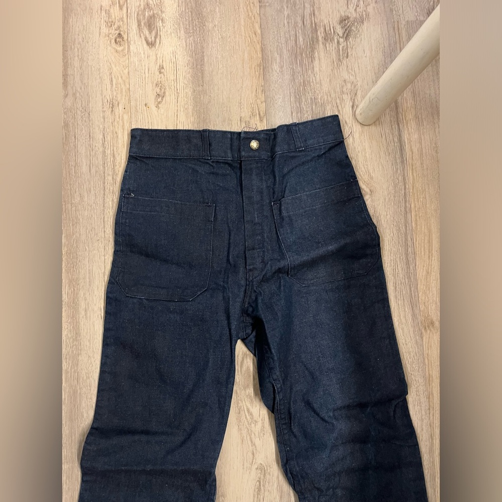 Vintage navy issue bell bottom denim pants 26 waist